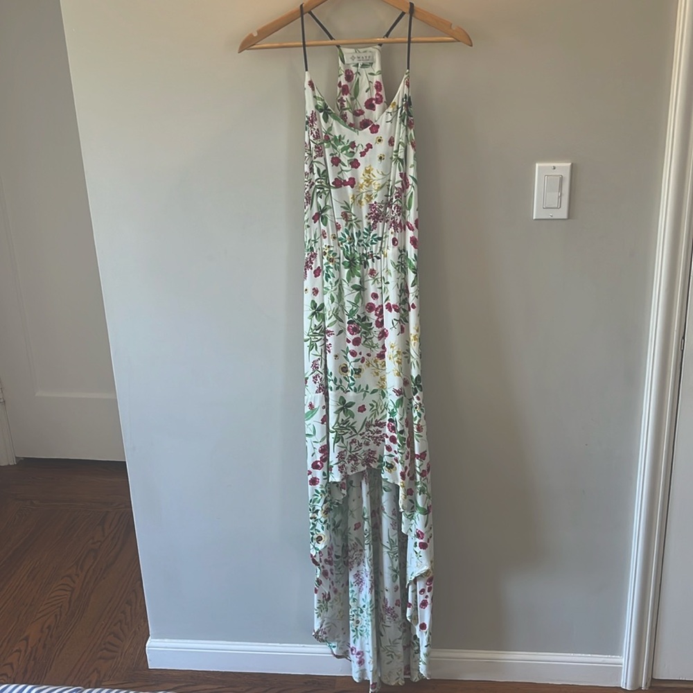 Hi Low Midi Dress in Ivory Floral
WAYF:Small, Used 
Color:Ivory Floral